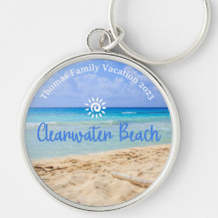 Custom Family Clearwater Beach Vacation Keychain