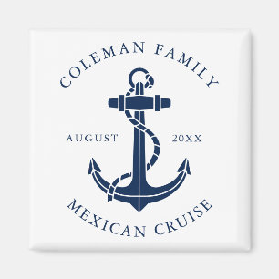 Custom Family Cruise Nautical Boat Anchor Magnet