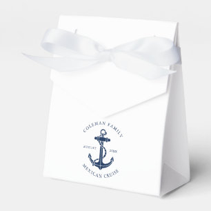 Custom Family Cruise Ship Nautical Boat Anchor Favor Box