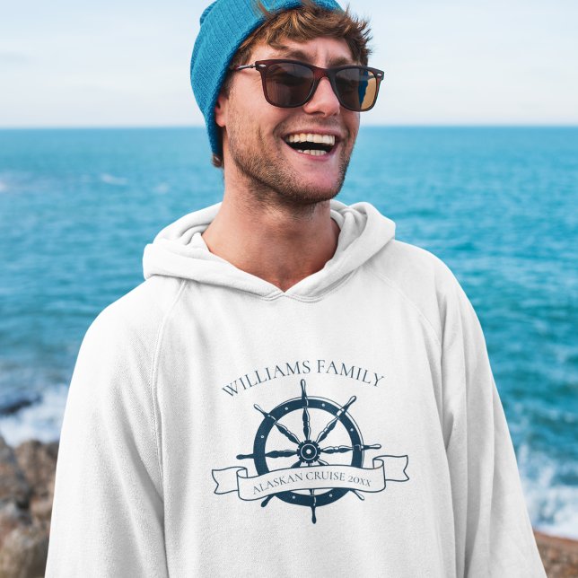 Custom Family Cruise Ship Nautical Wheel Vacation Hoodie (Creator Uploaded)
