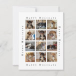 Custom Family Dog Photo Collage Puppy Christmas Holiday Card<br><div class="desc">Custom Family Dog Photo Collage Puppy Christmas Holiday Card. Personalize this cute family dog 12 photo collage christmas card with your own family photos or puppy photos! Easily insert your own thoughtful holiday message on the back for a lovely DIY holiday card you can share with friends and family.</div>