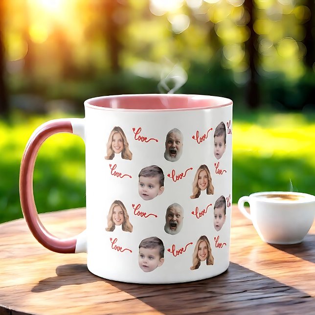 Custom Family Face Photo | Family Face 3 Photos Mug (Creator Uploaded)
