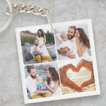 Custom Family Five Photo Personalized  Keychain<br><div class="desc">Showcase your favourite family moments with this Custom Family Five Photo Personalized Keychain. Designed to hold five cherished photos, this keychain is perfect for capturing everyone you love — kids, parents, pets, or grandparents — all in one special piece. Add your own message, names, or a meaningful date to make...</div>