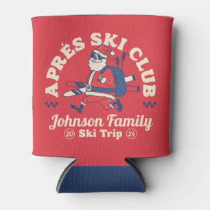 Custom Family Friends Group Ski Trip Ice Skating Can Cooler