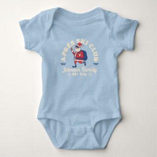 Custom Family Friends Group Ski Trip Snowboard Baby Bodysuit