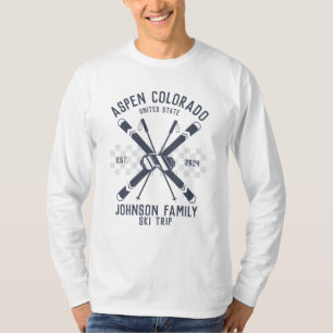 Custom Family Friends Ski Trip Group Matching T-Shirt