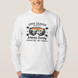 Custom Family Friends Ski Trip Group Matching T-Shirt