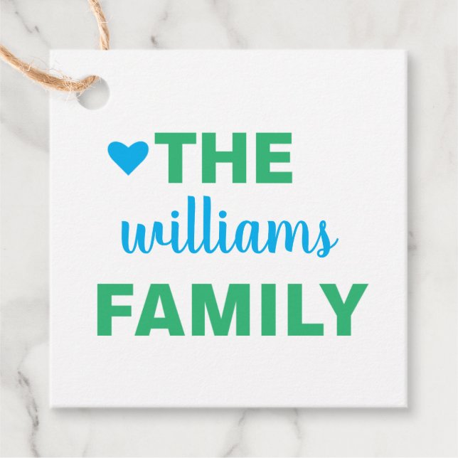 Custom Family Gift Tags (Front)