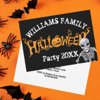 Custom Family Halloween Annual Party Skeleton