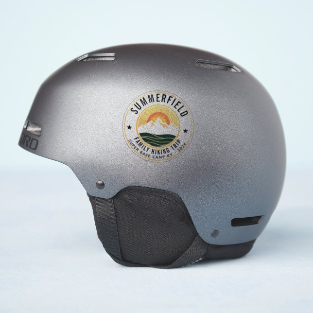 Custom Family Hiking Trip Modern (Helmet Side)