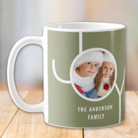 Custom Family Holiday Christmas Photo Green