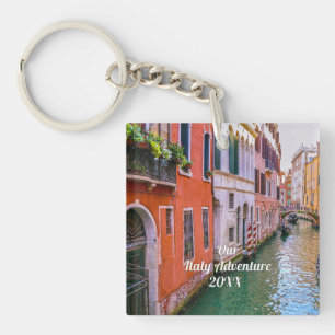 Custom Family Italy Trip Photo Keychain