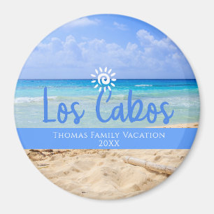 Custom Family Los Cabos Vacation Christmas Magnet