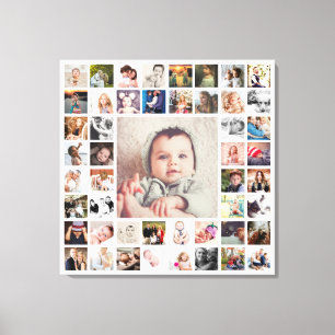 Custom Family Memories Photo Collage Personalized Canvas Print