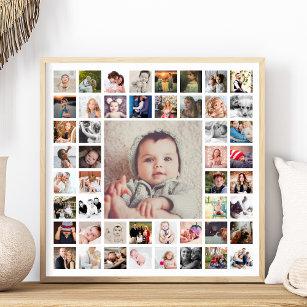 Custom Family Memories Photo Collage Personalized Poster