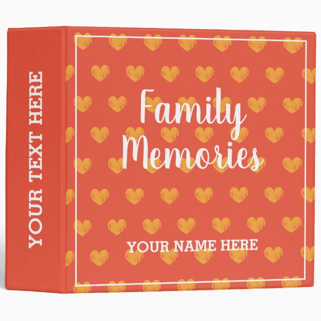 Custom family memories scrapbooking album binder (Front/Spine)