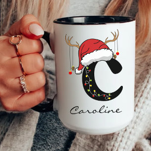 Custom Family Monogram Holiday Mug for Mom
