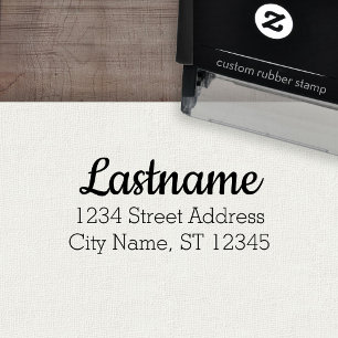 Custom Family Name and Return Address - Cookie Self-inking Stamp