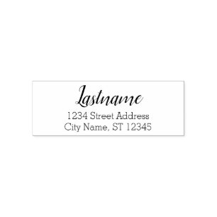Custom Family Name and Return Address - elizabeth Self-inking Stamp