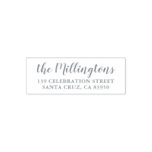 Custom Family Name and Return Address - Whimsy Self-inking Stamp