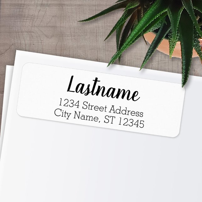Custom Family Name - Angeletti font Return Address (Personalized Return Address Labels - Fun, modern fonts)