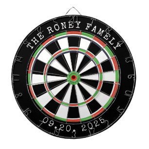 Custom Family Name color Personalized  Dartboard