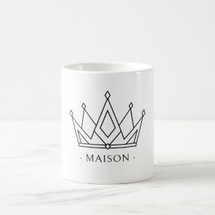 Custom Family Name Crown  Coffee Mug
