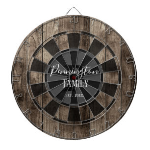 Custom Family Name Established Date Dartboard