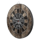 Custom Family Name Established Date Dartboard (Front Right)