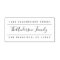 Custom Family Name | Modern Return Address