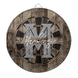 Custom Family Name Monogram Dart Board