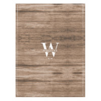 Custom Family Name Monogram Rustic Farmhouse Wood