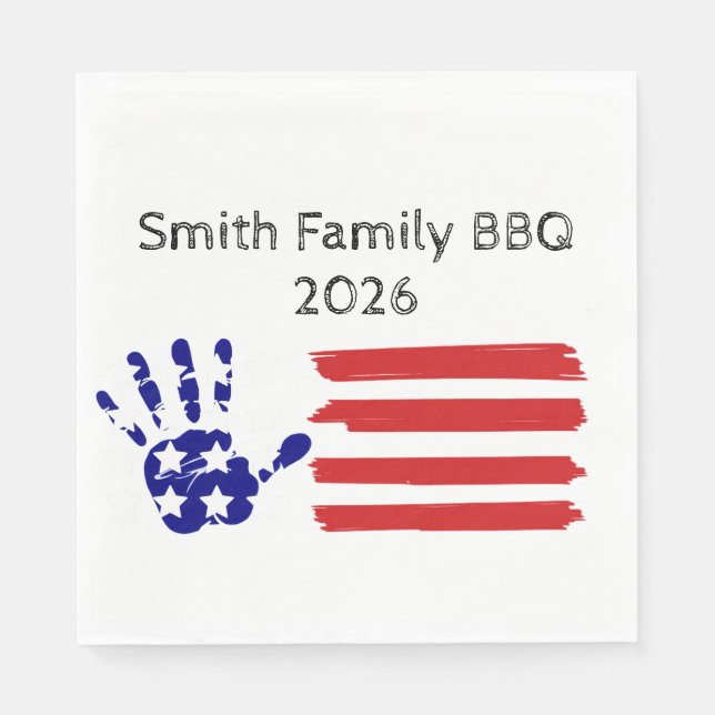 Custom Family name Napkin (Front)