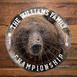Custom Family Name Personalized Bear Photo Dartboard<br><div class="desc">Add your family name,  and easily create your personalized family name dartboard. Click the PERSONALIZE button to change the text colour.</div>