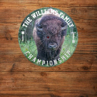 Custom Family Name Personalized Bison Photo