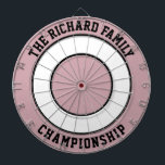 Custom Family Name Personalized  Dartboard<br><div class="desc">Custom Family Name Personalized Dartboard Add a family name, and easily create your personalized family name dartboard. Click CUSTOMIZE to change the text colour or board colours. You can TRANSFER this DESIGN on other Zazzle products and adjust it to fit most of the Zazzle items. Standard Studio designs are made...</div>
