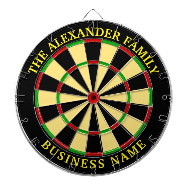 Custom Family Name Personalized Dartboard (Front)