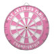 Custom Family Name Personalized Pink Dartboard