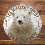 Custom Family Name Personalized Polar Bear Photo Dartboard<br><div class="desc">Add your family name,  and easily create your personalized family name dartboard. Click the PERSONALIZE button to change the text colour.</div>