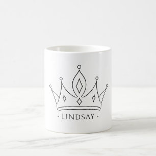 Custom Family Name Princess Crown  Coffee Mug