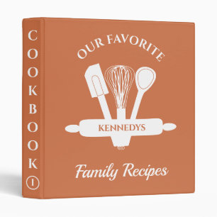 Custom Family Name Recipe Personalized Cookbook Binder