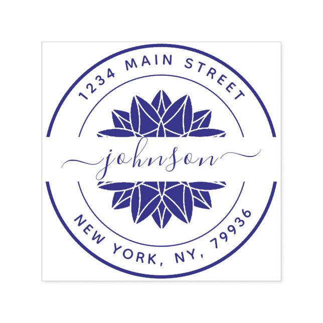 Custom Family Name Return Address Self-inking Stamp (Design)