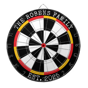 Custom Family Name Rustic Dartboard