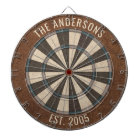 Custom Family Name Rustic Dartboard