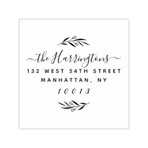 Custom Family Name Script & Branch Return Address Self-inking Stamp