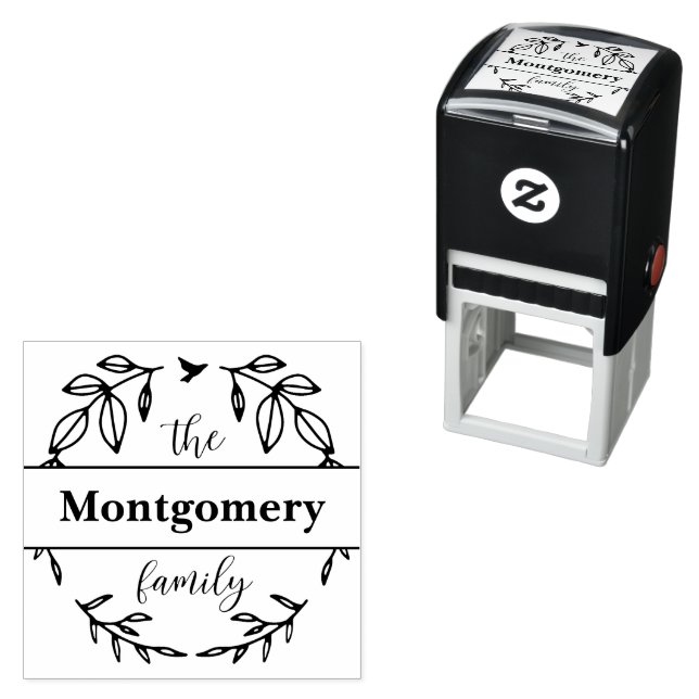 Custom Family Name Self-Inking Stamp (In Situ)