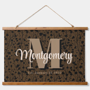 Custom Family Name Sign Wedding Gift Idea Moody  Hanging Tapestry