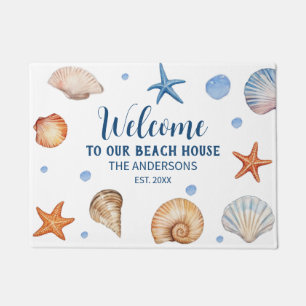 Custom Family Name Welcome to Our Beach House Do Doormat