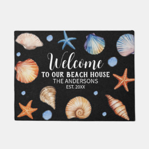Custom Family Name Welcome to Our Beach House Doormat