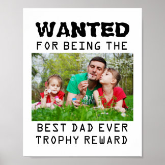 Custom Family or Fathers day photo wanted template Poster